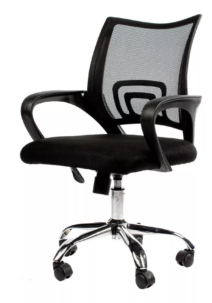 Silla de escritorio Urban Design YZ01B ergonómica  negra con tapizado de cuero sintético