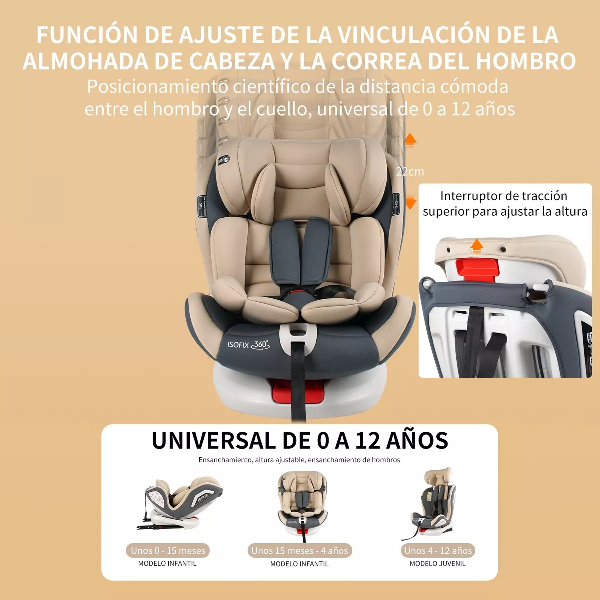 Autoasiento Para Carro Con Sistema De Seguridad Para Bebés