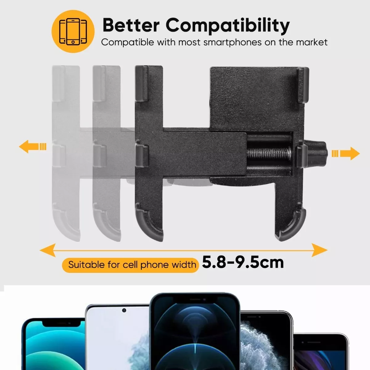 Aluminio Porta Celular Soporte Moto Telefono, Puede Recargar