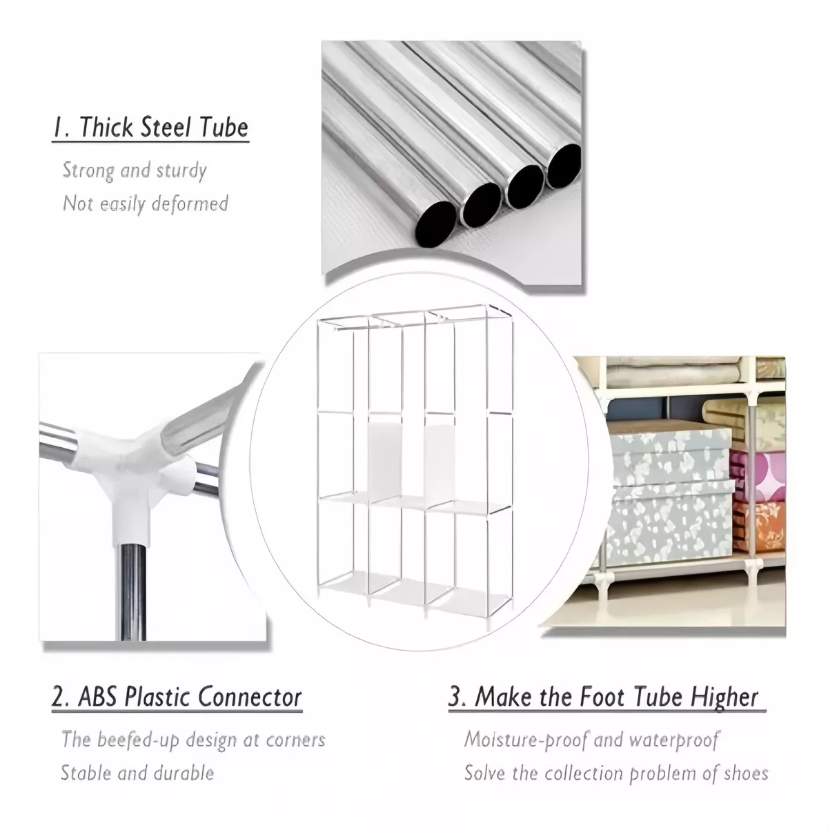 Closet Organizador Armable Cubierta De No Tejida Portatil