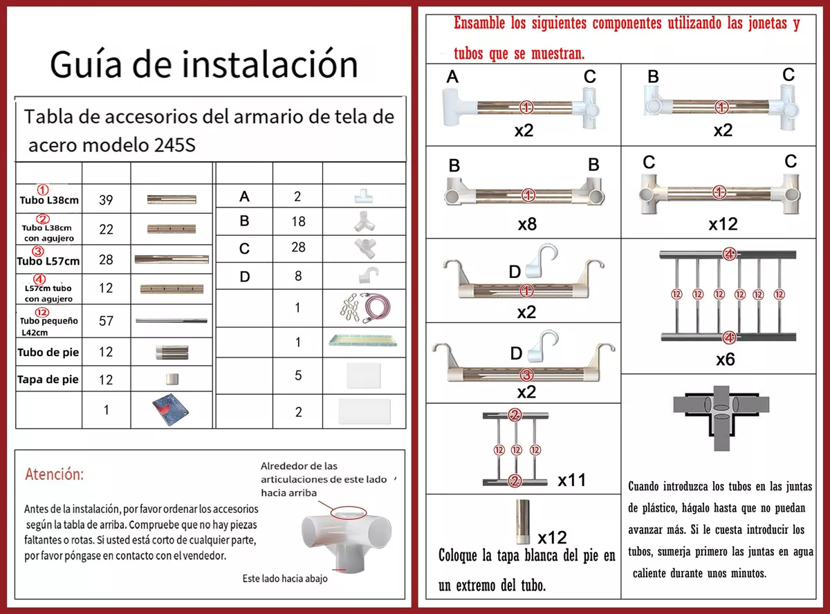 Closet Armable Ropero Closed Armario Organizador Ropa 245cm