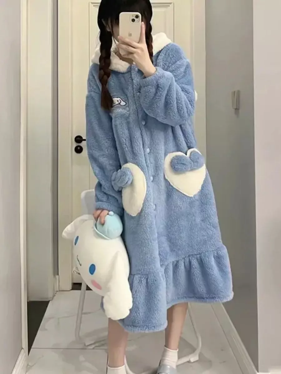 Bata De Dormir Para Mujer Pijama Super Calientita Peluche