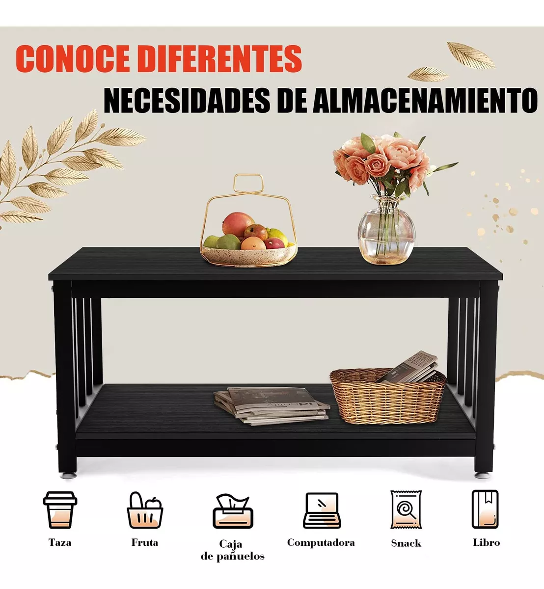 Mesa De Centro, Mesa Para Sala De Madera Moderno