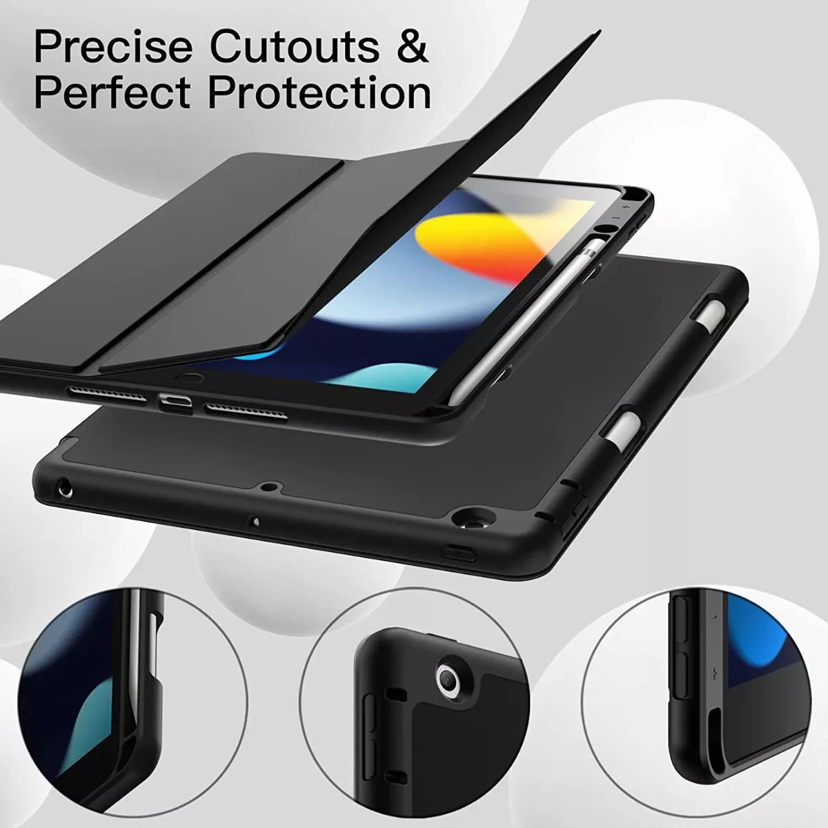 Funda Para iPad 9ª 8ª 7ª Generación-iPad 10.2 Pulgadas Negro