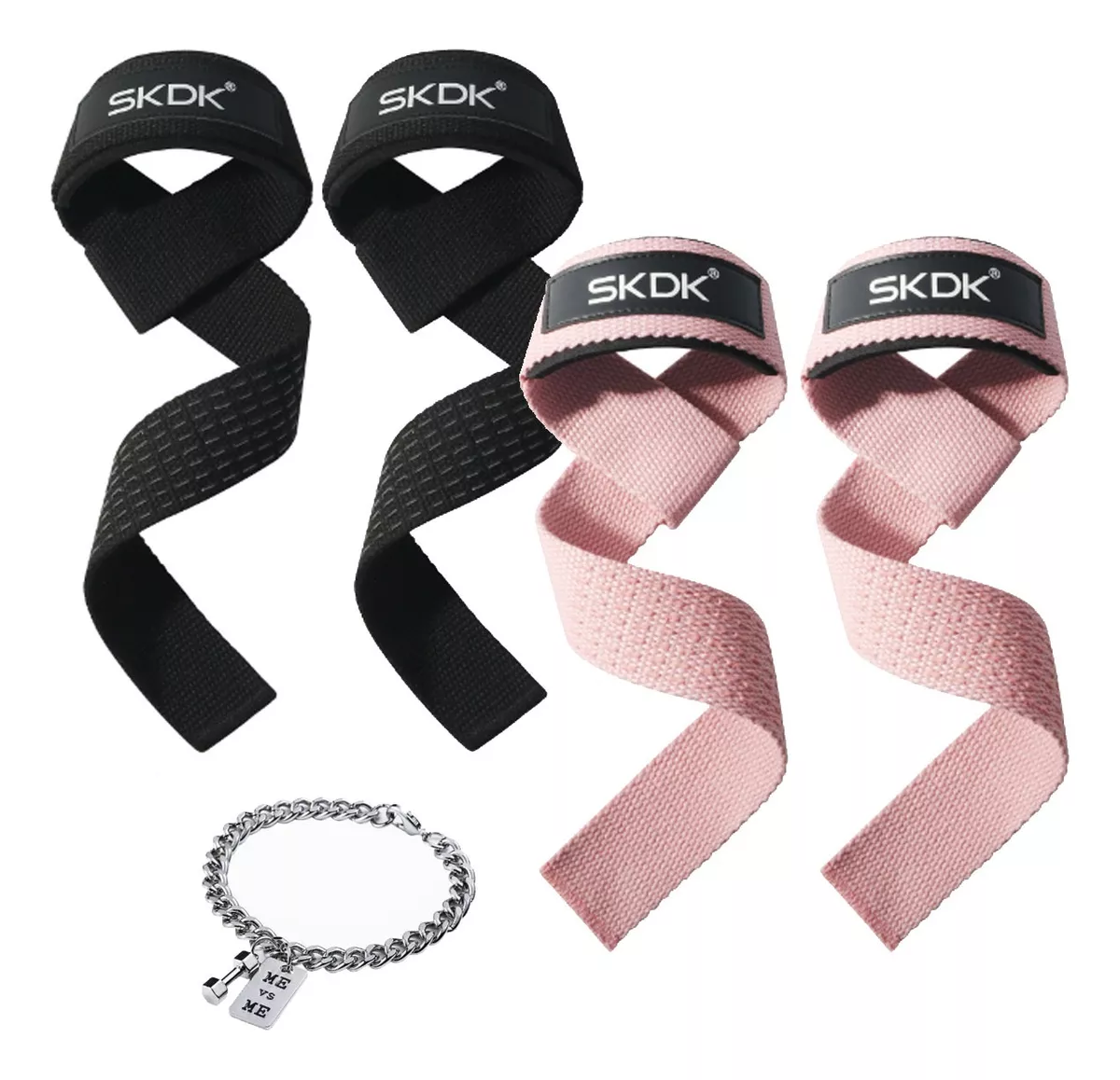 2 Pares Straps Muñequera Gym Crossfit Pesas Lifting Fitness