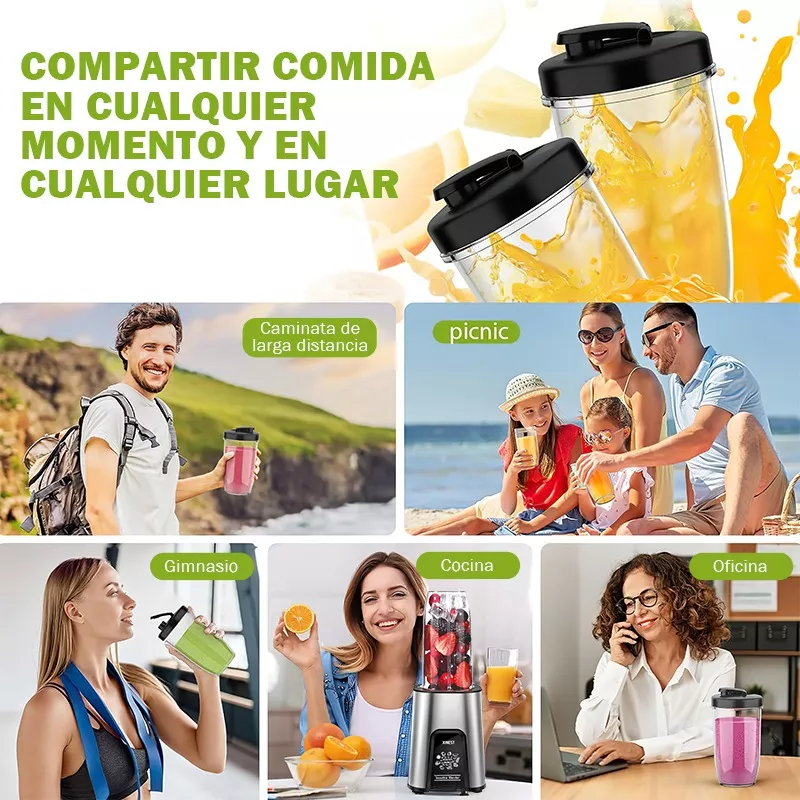 Xinest Extractor De Jugos Portátil Licuadora 900w 22onzas