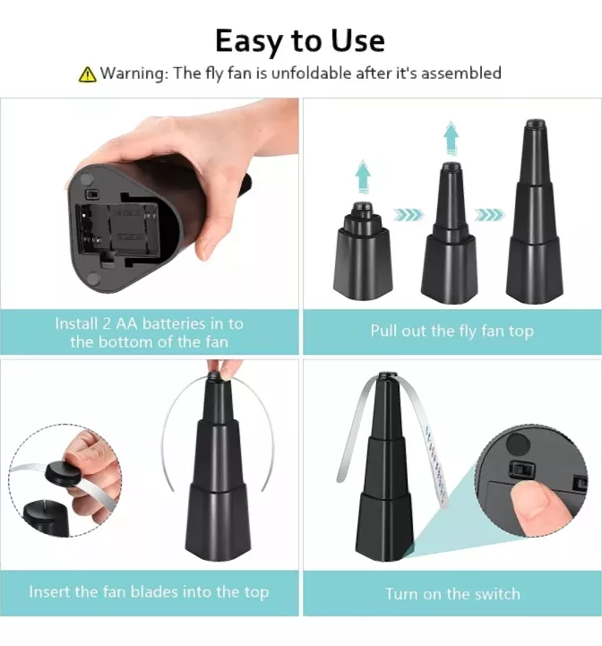 Repelente Ahuyenta Moscas Mosquitos Ventilador Para Mesa 2