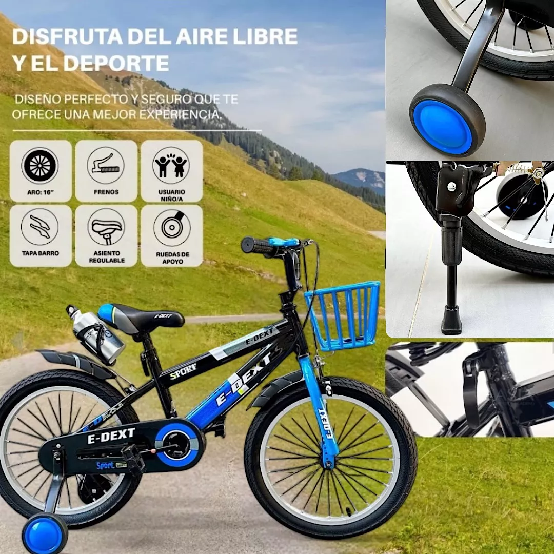 Bicicleta Infantil Para Niños Rodada 18 Cuadro M Entrenadora