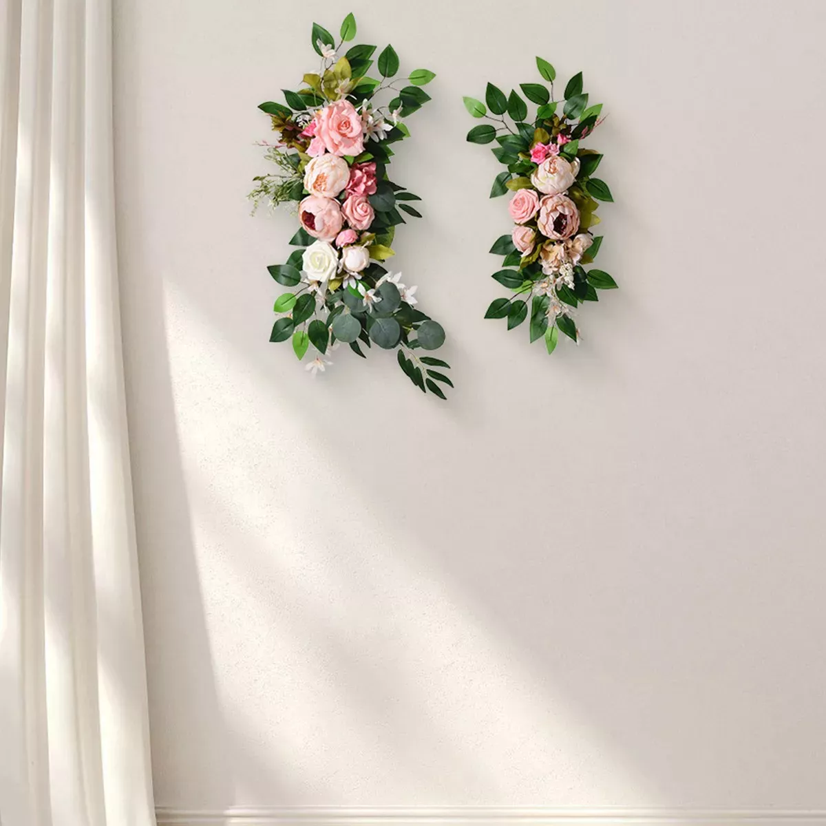 2 Piezas Boda Rústica Arco Flor Centro De Mesa Guirnalda