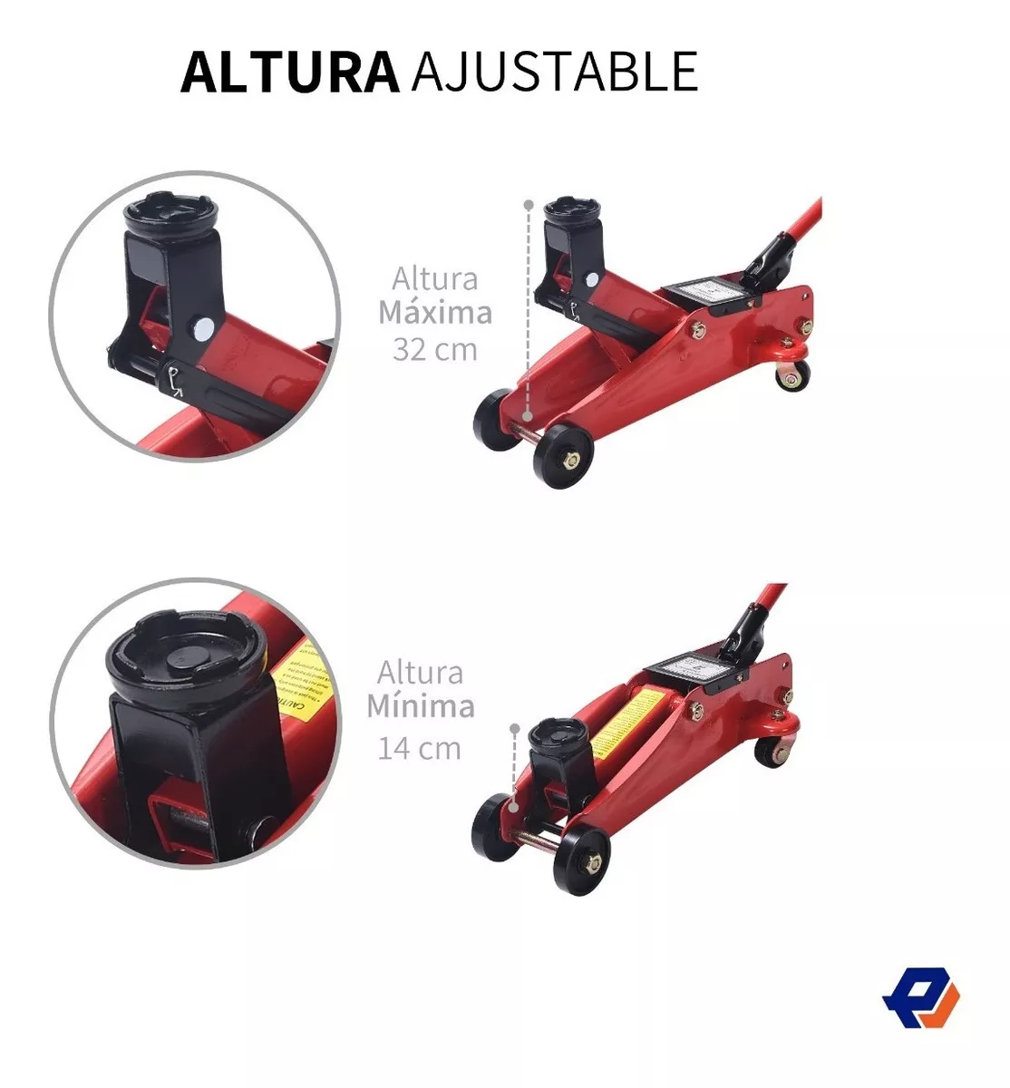 Gato Hidraulico De Patin 2 Toneladas Uso Rudo Automotriz Picool