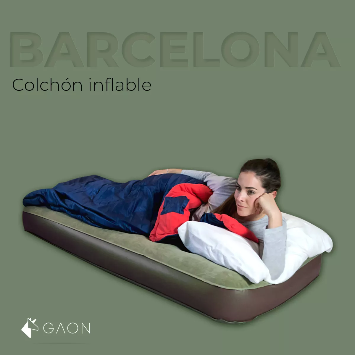 Colchon Inflable Individual Cama De Aire Portatil Camping
