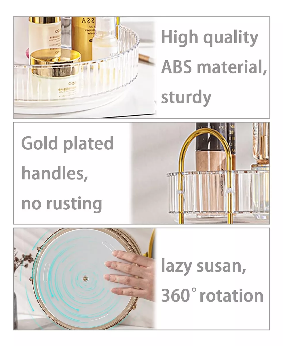 Organizador De Maquillaje Cosméticos Rotación Acrílico 360°