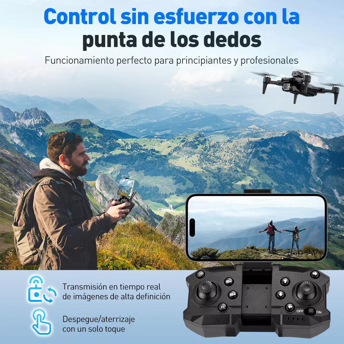 Dron Con Cámara 8k Mini Drones Profesional 3 Batería Wifi 5g