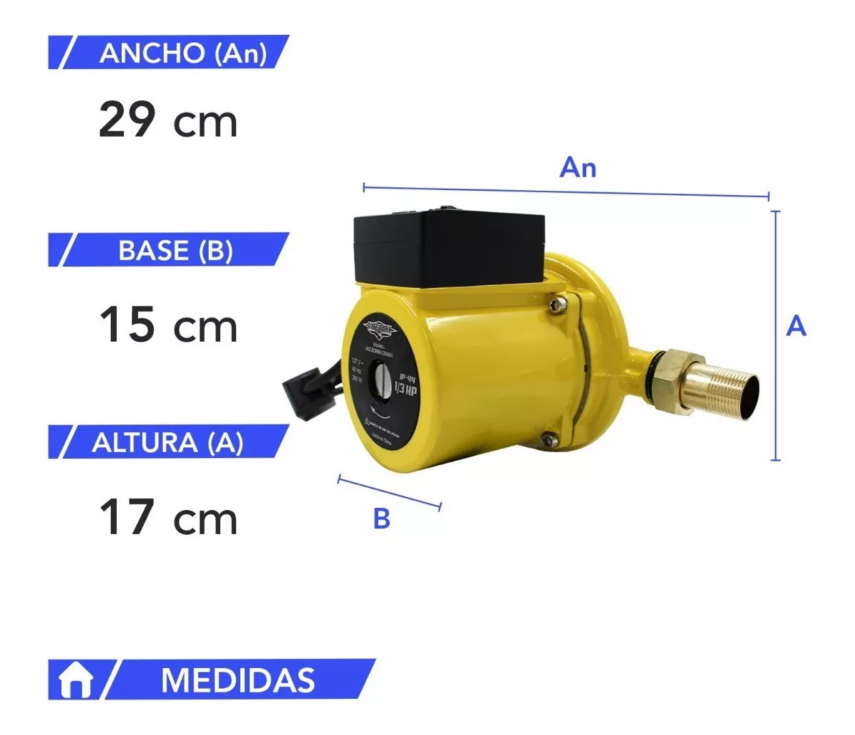 Bomba Presurizadora Agua 1/3 Hp Automatica 270 W 2 Servicios