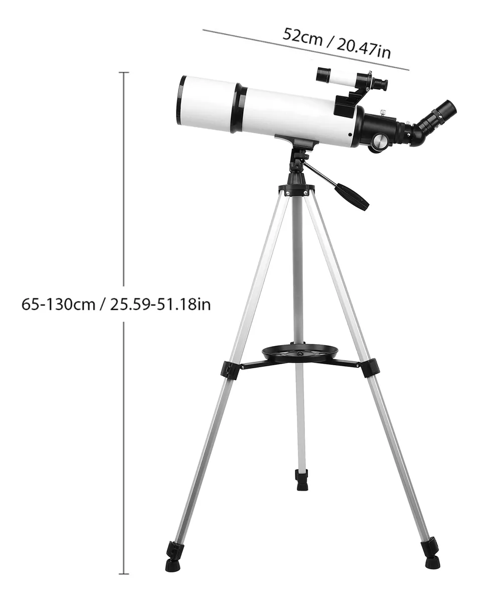 Telescopio Astronómico 70mm Apertura 500mm Portátil