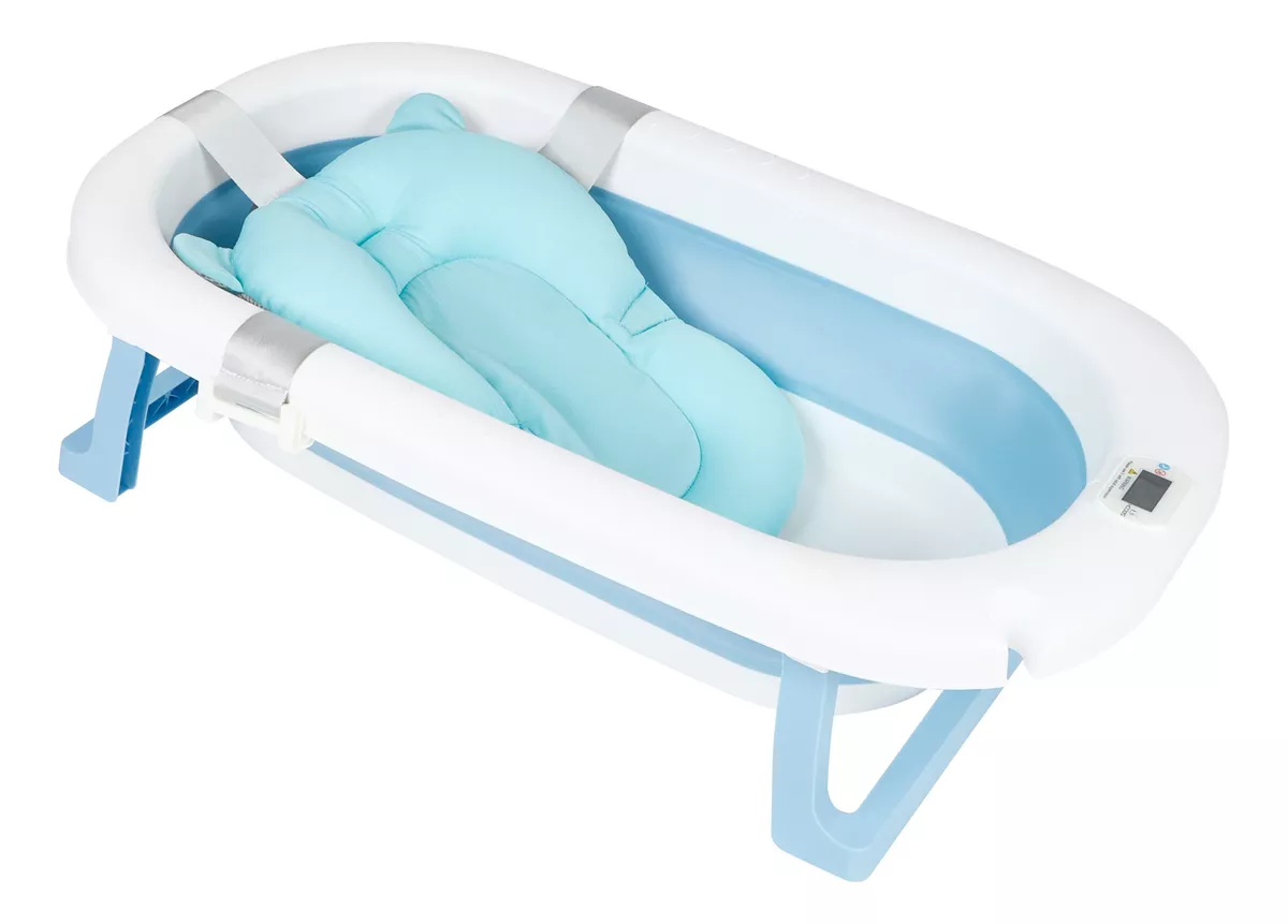 Tina Bañera De Baño Plegable Portátil Para Bebés Termómetro