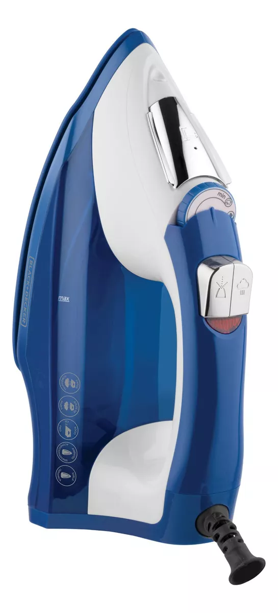 Plancha De Vapor Black And Decker Ir1866 Antiadherente Azul