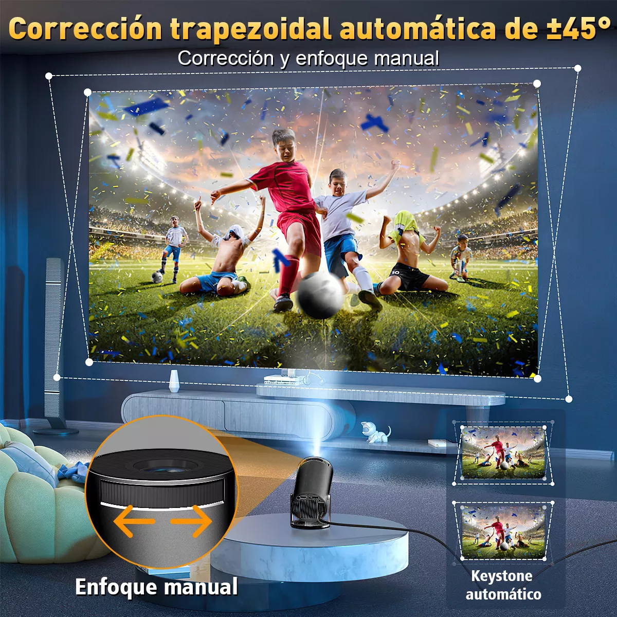 Proyector Profesional 4k Hd Android 11 Wifi6 1080p 8000 Lm