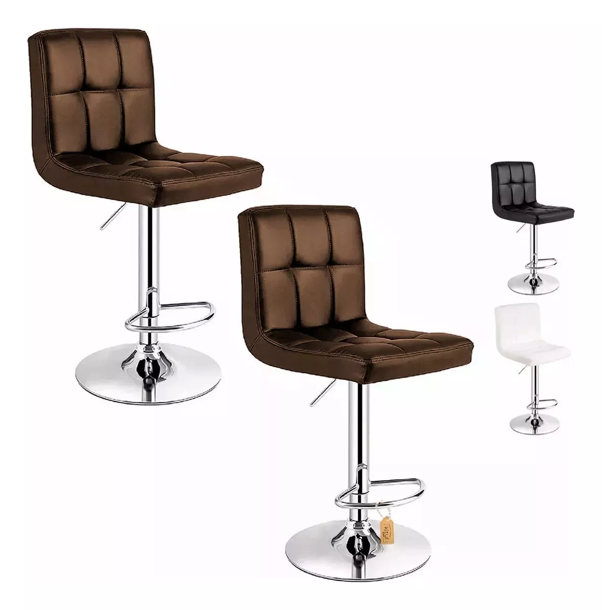 Set 2 Bancos Altos Cocina Barra Desayunador Bar Ajustable