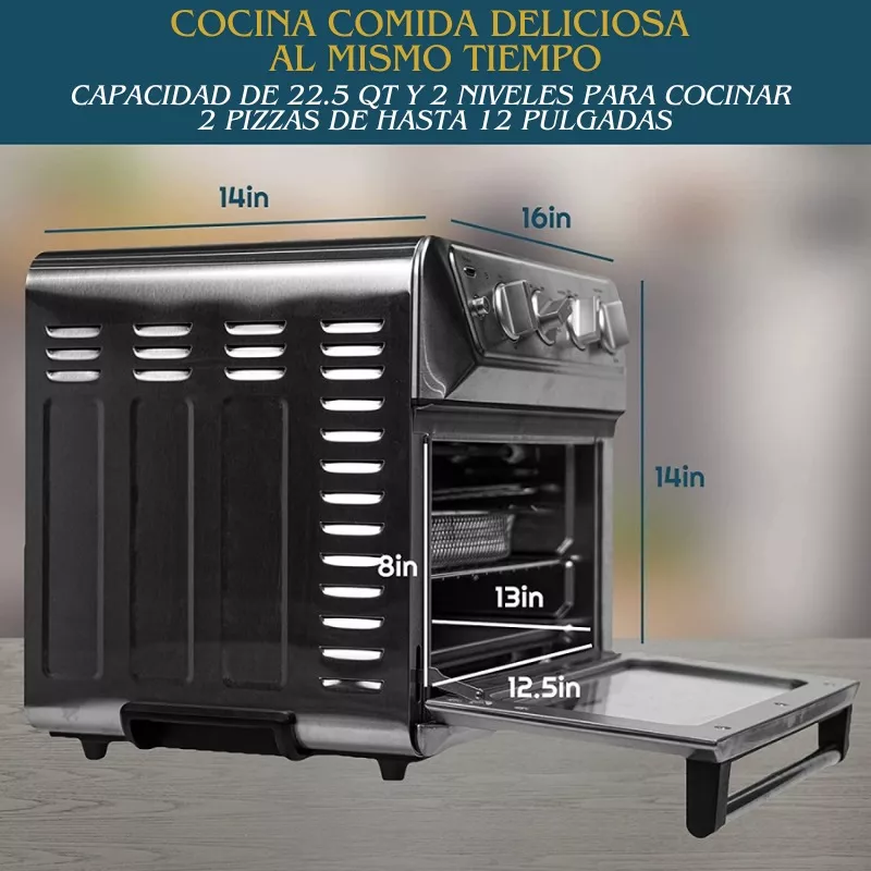 Horno Freidor De Aire Icucina Calefaccion Infrarroja Afo8002