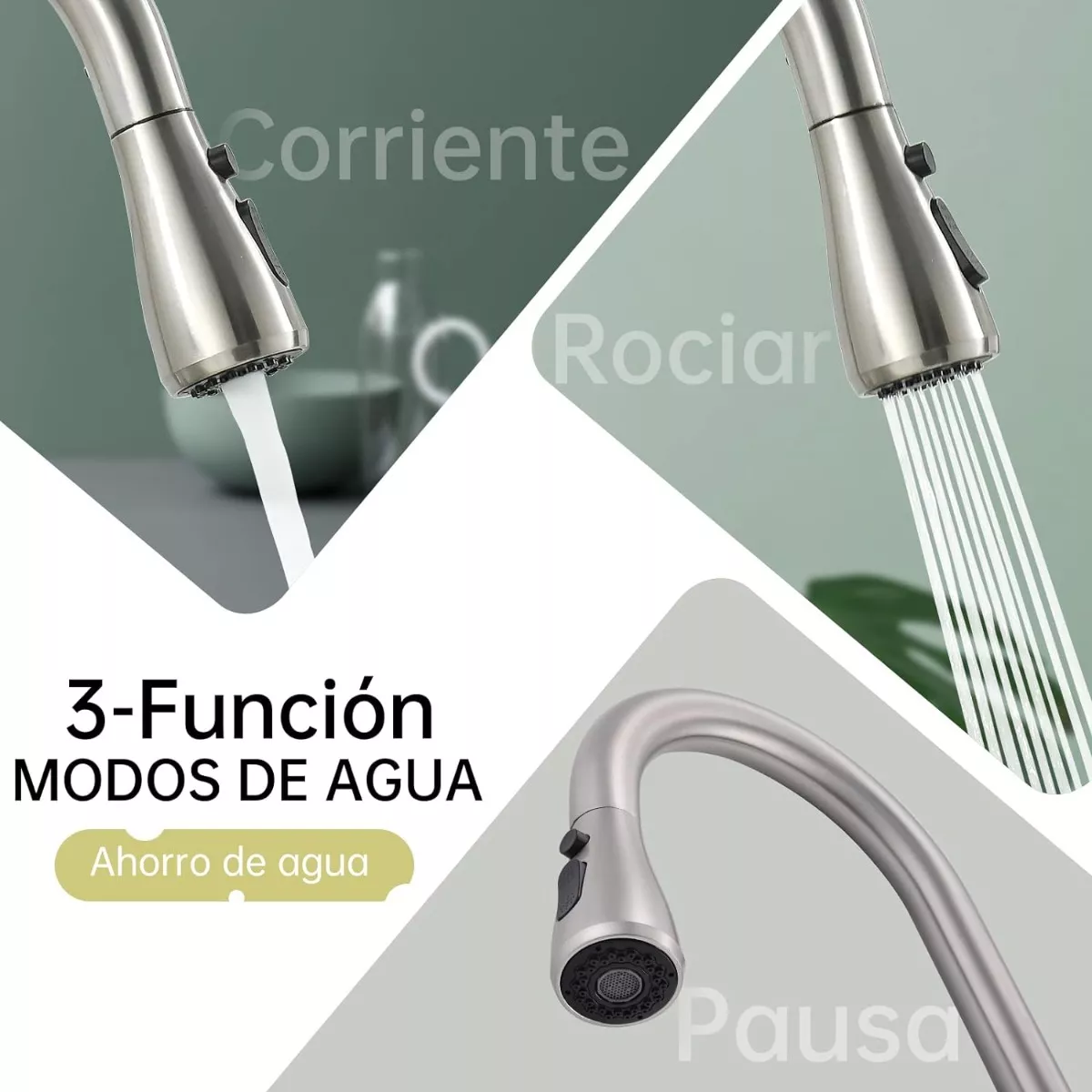 Grifo Monomando Fregadero Llave Mezcladora Tarja Cocina 360