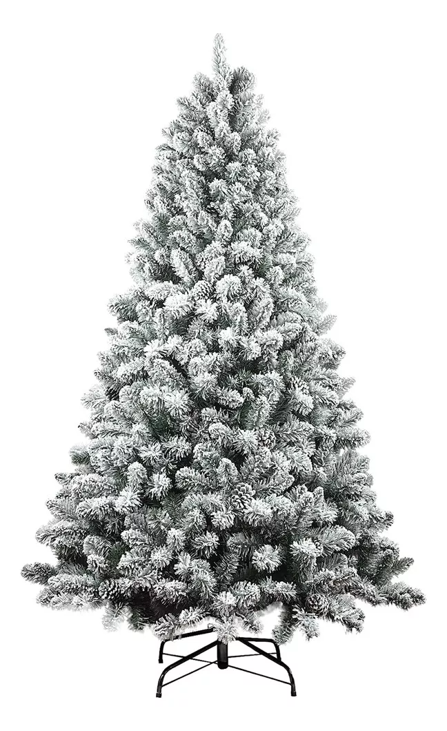 Árbol De Navidad Nieve Artificial 1.80m 800 Ramas Blancas