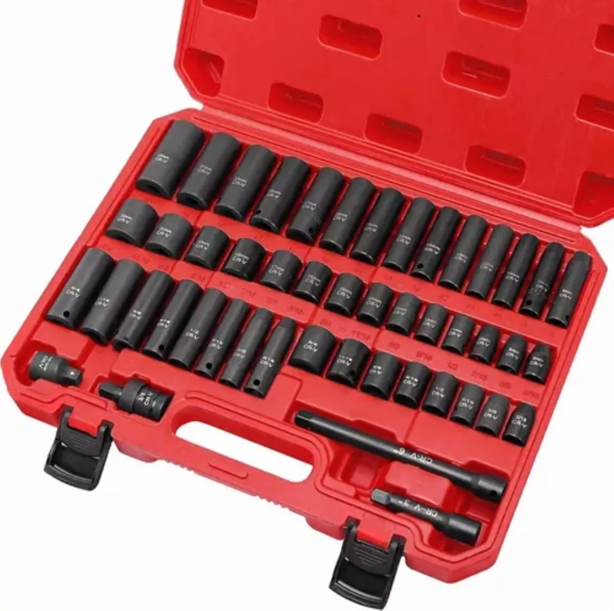 48 Pz Juego De Dados Estandar Alto Impacto Industriales 3/8