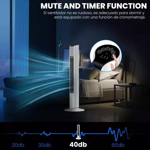 Calentador Y Ventilador 2 En 1 De Torre Con Control Remoto