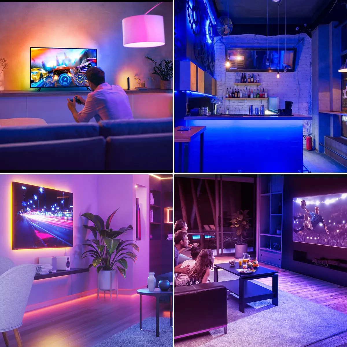 Tira De Luz Led  5m Rgb 5050 Multicolor Decoración Sala Tv