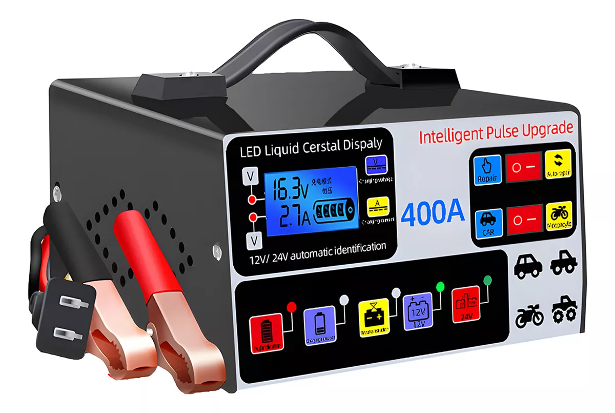 Cargador De Batería Inteligentes Automático 12/24v Auto