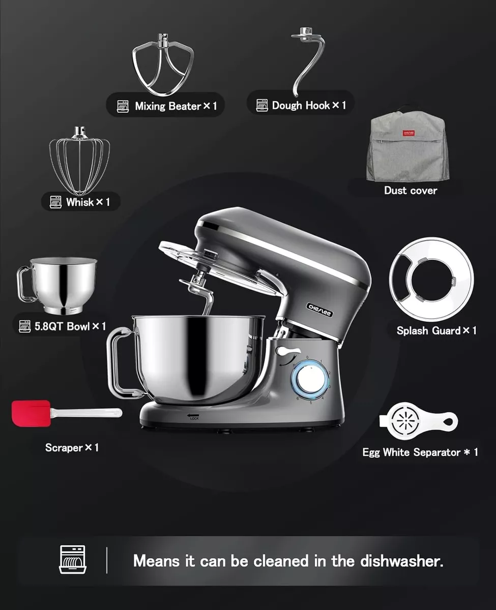 6 Velocidades, Batidora De Pedestal Eléctrico 120v-60hz 660w