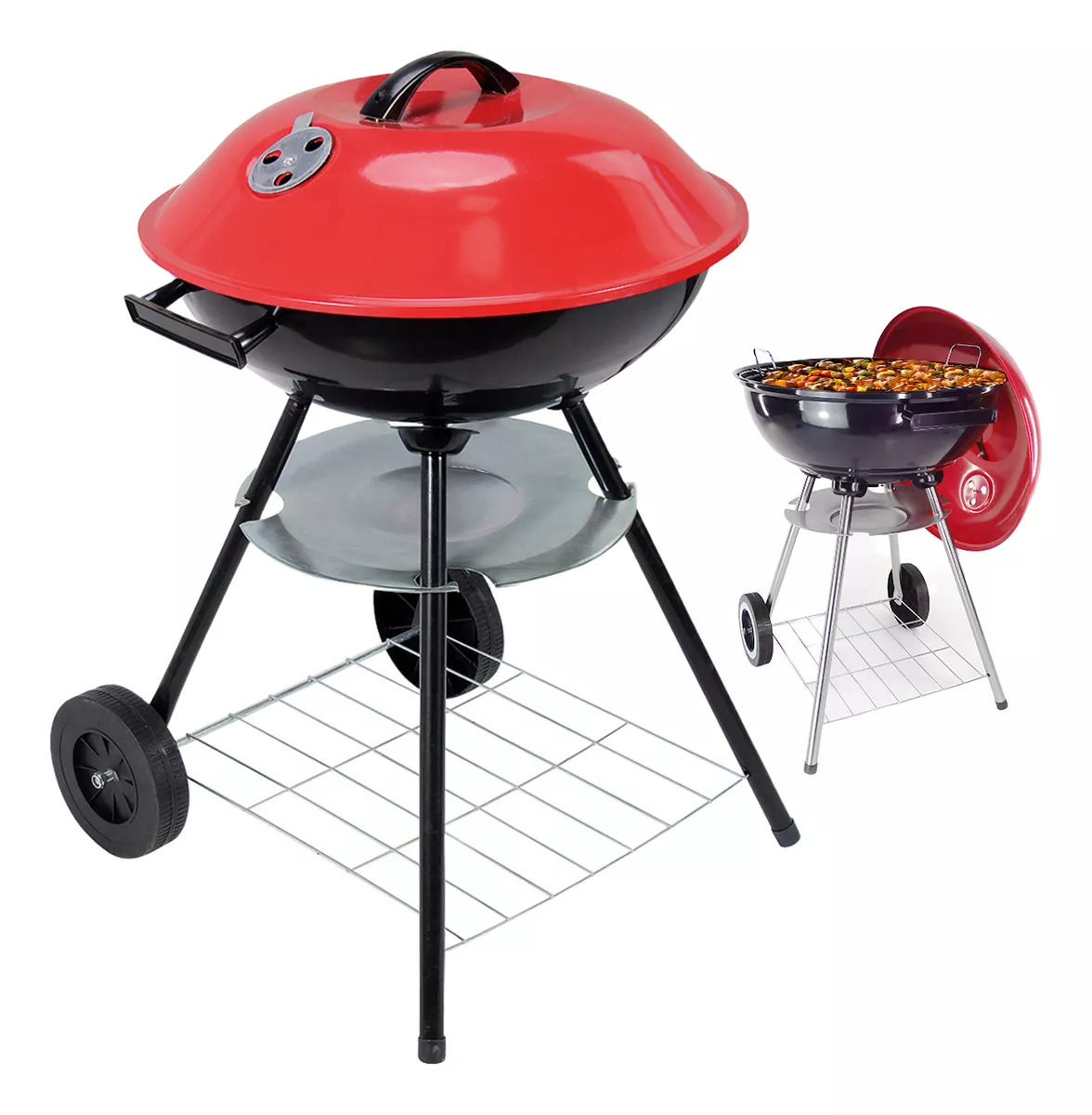 Parrilla De Barbacoa De Acero Inoxidable Redonda 70cm Movibl