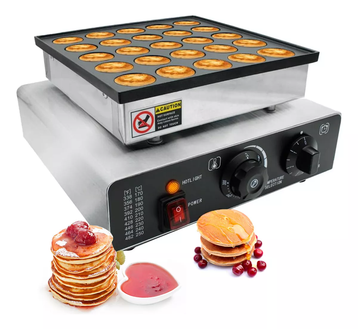 Maquina Electrica Industrial Mini Hotcakes 25 Piezas Comercial Muffins Pancacke