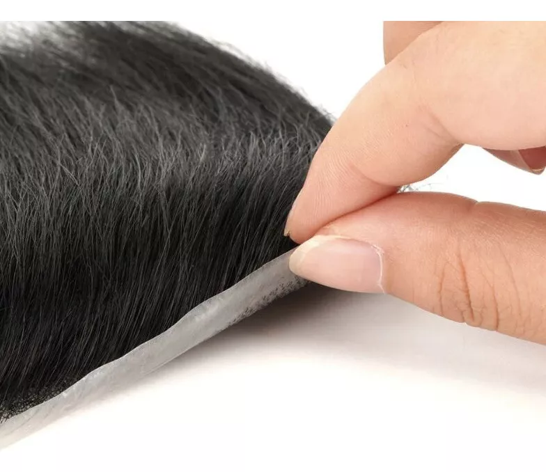 Nuevo 4 X16cm Sistema Capilar Frontal De Cabello Natural