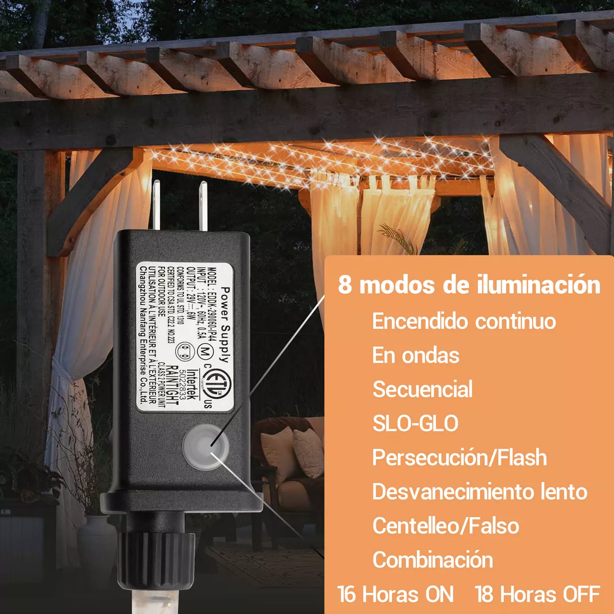 Cascada Malla Led Navidad Decoración 3m 270 Led