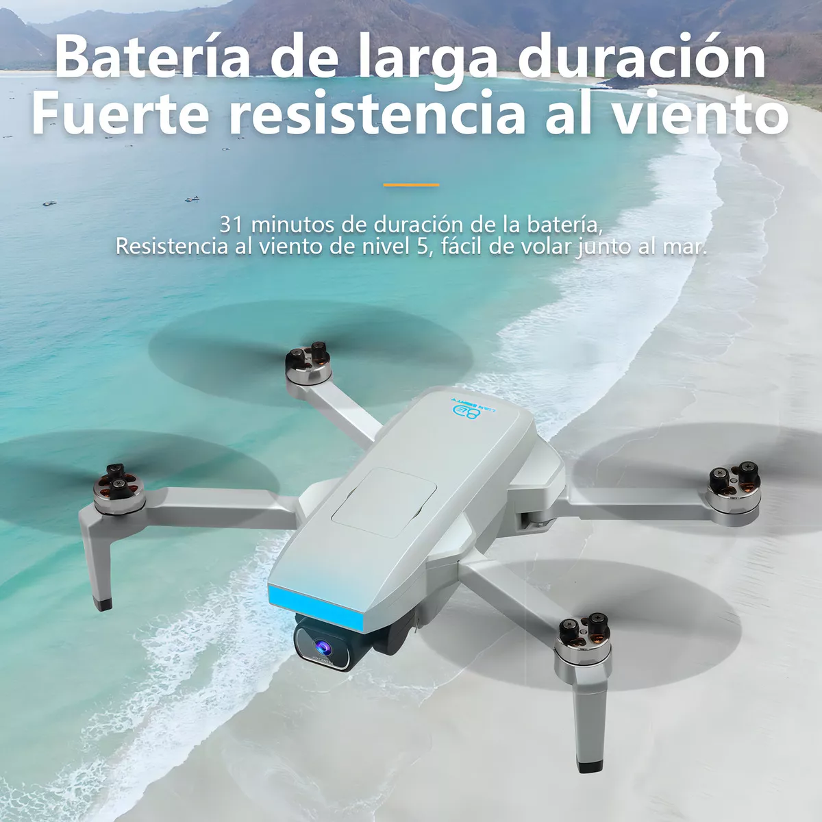 Mini drone Lian Eighty LF007 MAX con dual cámara 8K gris 6GHz 3 baterías