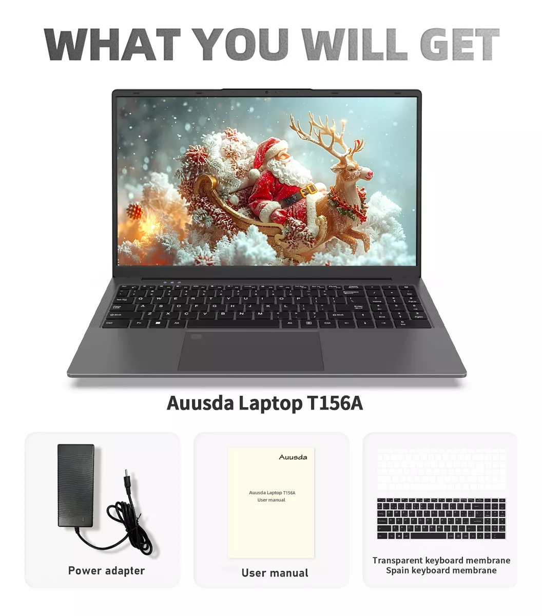 Auusda 15.6 Laptop 16gb Ram 512gb Ssd Intel N95 Win11 Pro