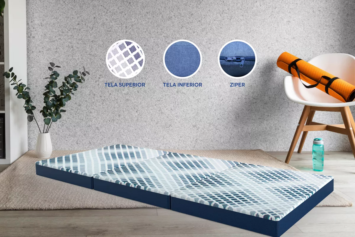 Colchón Individual Plegable Seccionado 9 Cm Original Drjoohn