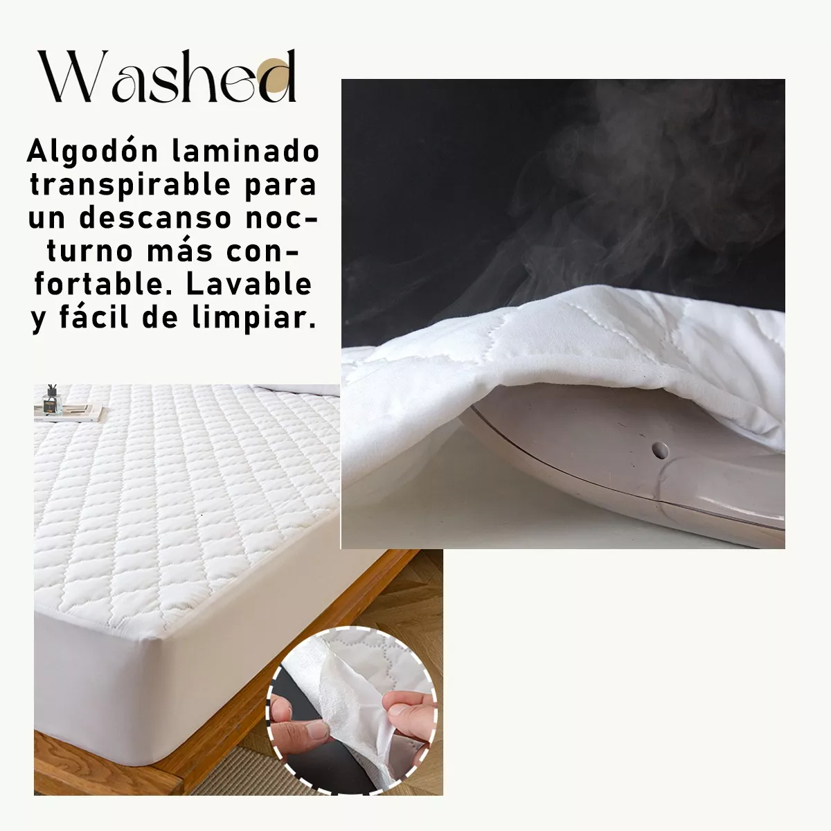 Protector Cubre Colchón Impermeable Matrimonial 3 Pisos King