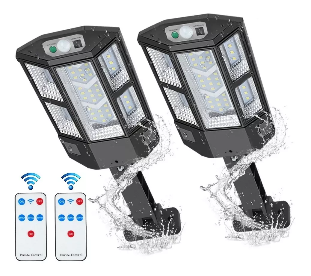 Lámpara luz de pared solar led Lumoku Aplique solar exterior pack x 2 unidades