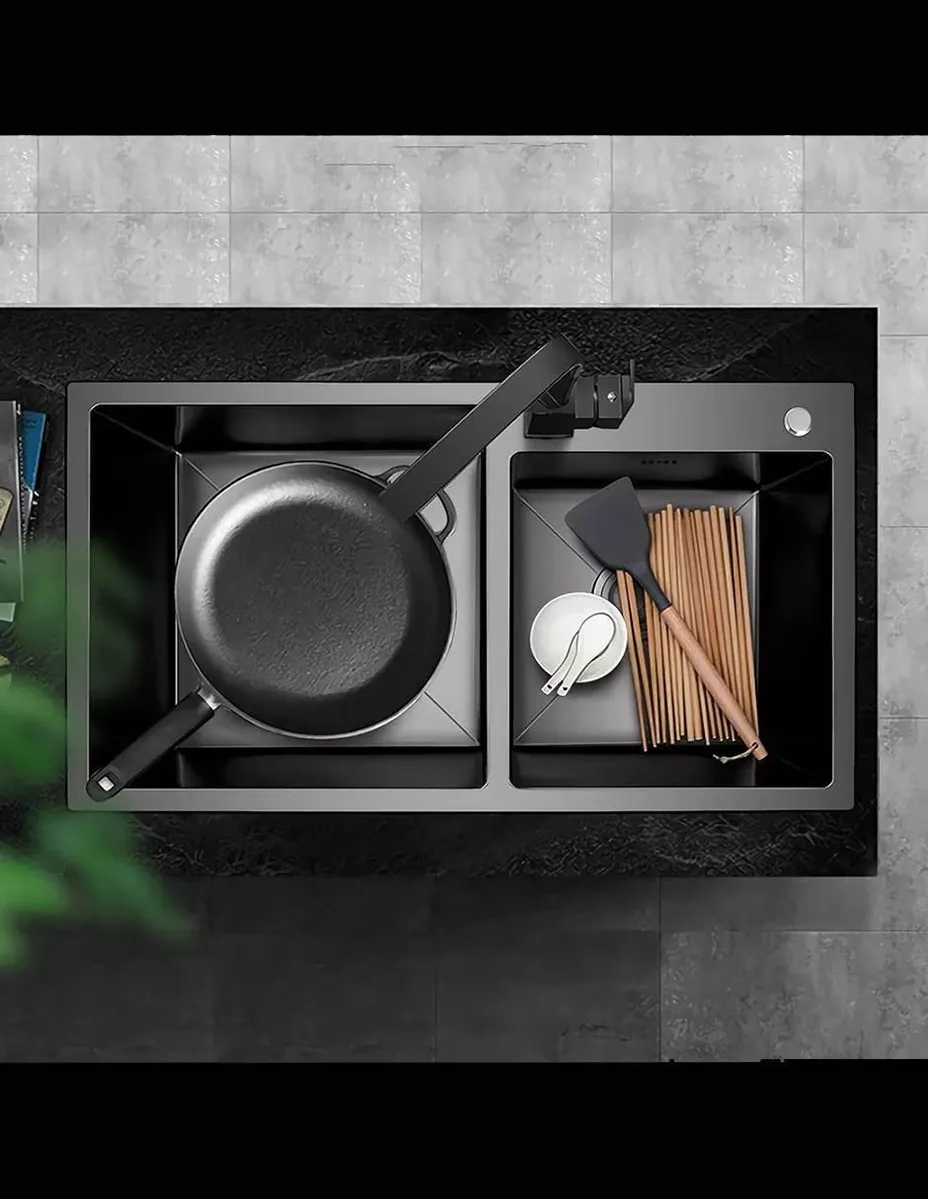 Tarja Doble Tina En Acero Inoxidable 82 Cm X 45 Cm Cocina