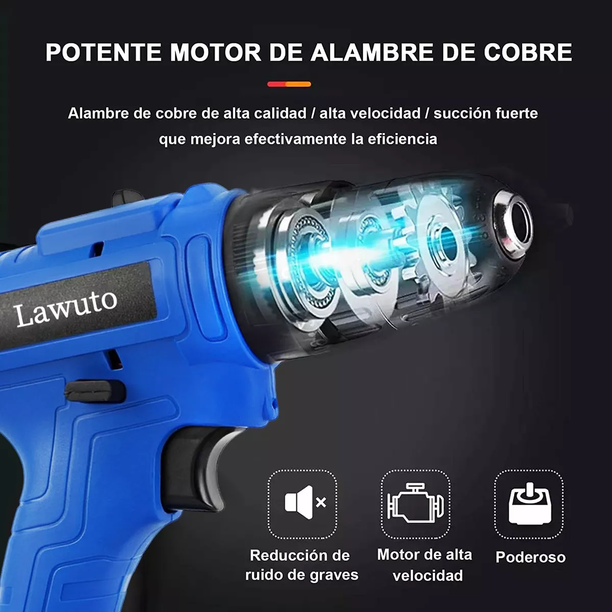 Taladro Electrico Atornillador Inalámbrico Impacto Kit 48v