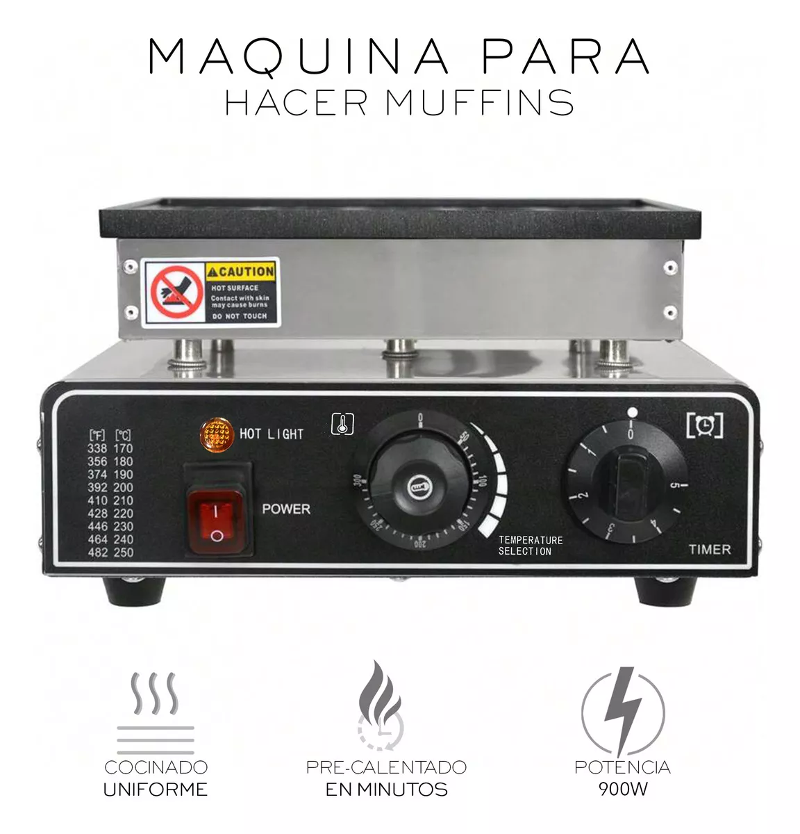 Maquina Electrica Industrial Mini Hotcakes 25 Piezas Comercial Muffins Pancacke