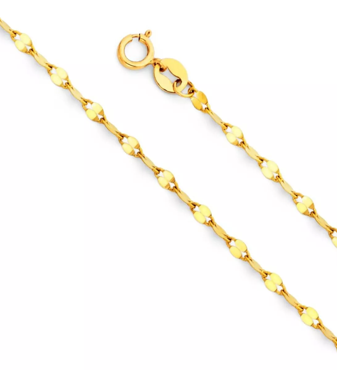 Collar Con Medalla De Virgen Italiana De Oro De 10k