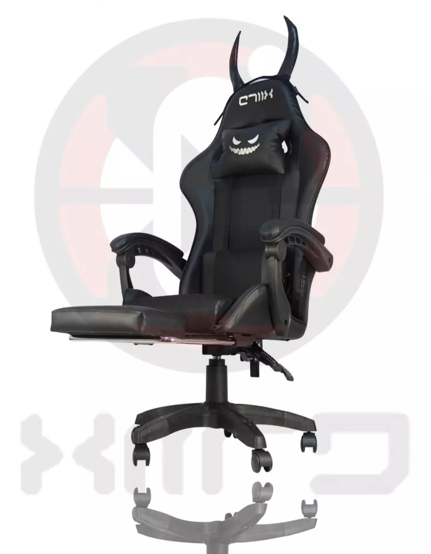 Silla Gamer Reclinable Con Orejas Ergonómica Tela Respirable