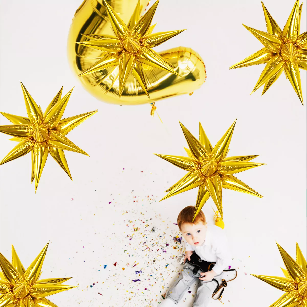 10pzs Globos Estrella Picos Para Cumpleaño Decoracion Fiesta