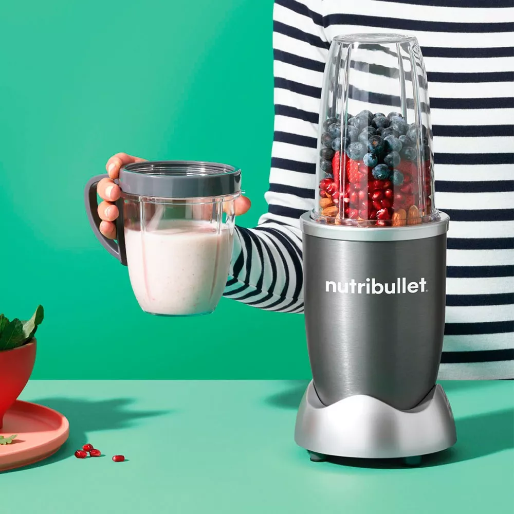 Licuadora Nutribullet 600W 24 fl oz gris 127V 7 accesorios