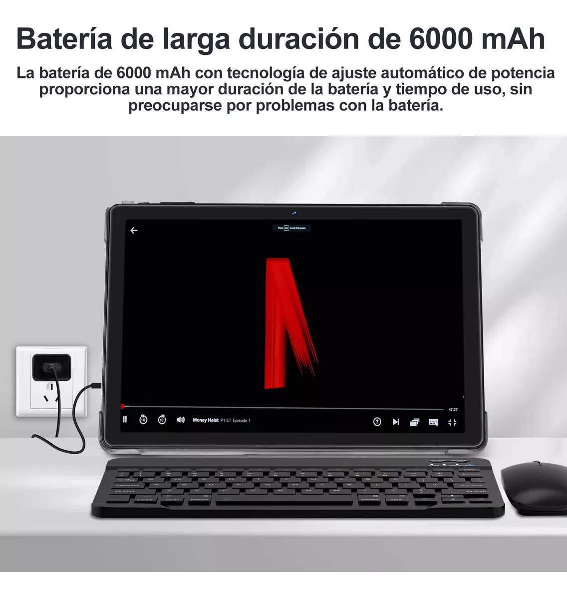 Tablet 20+128gb Android 14 Octa-core Wifi 5g Con Funda Mouse