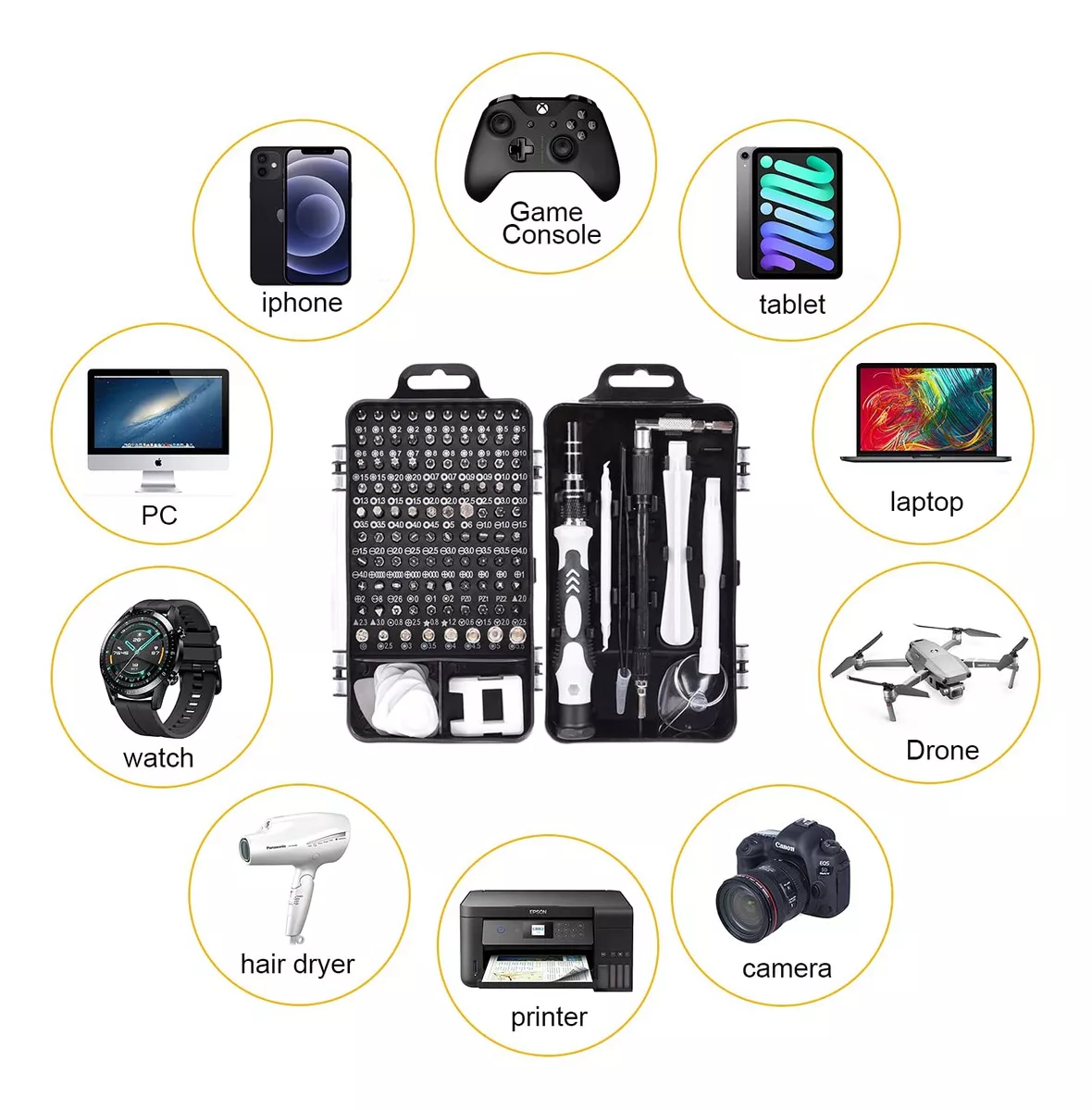 Kit De Desarmadores Y Herramientas De Precisión 115 En 1 RexQualis