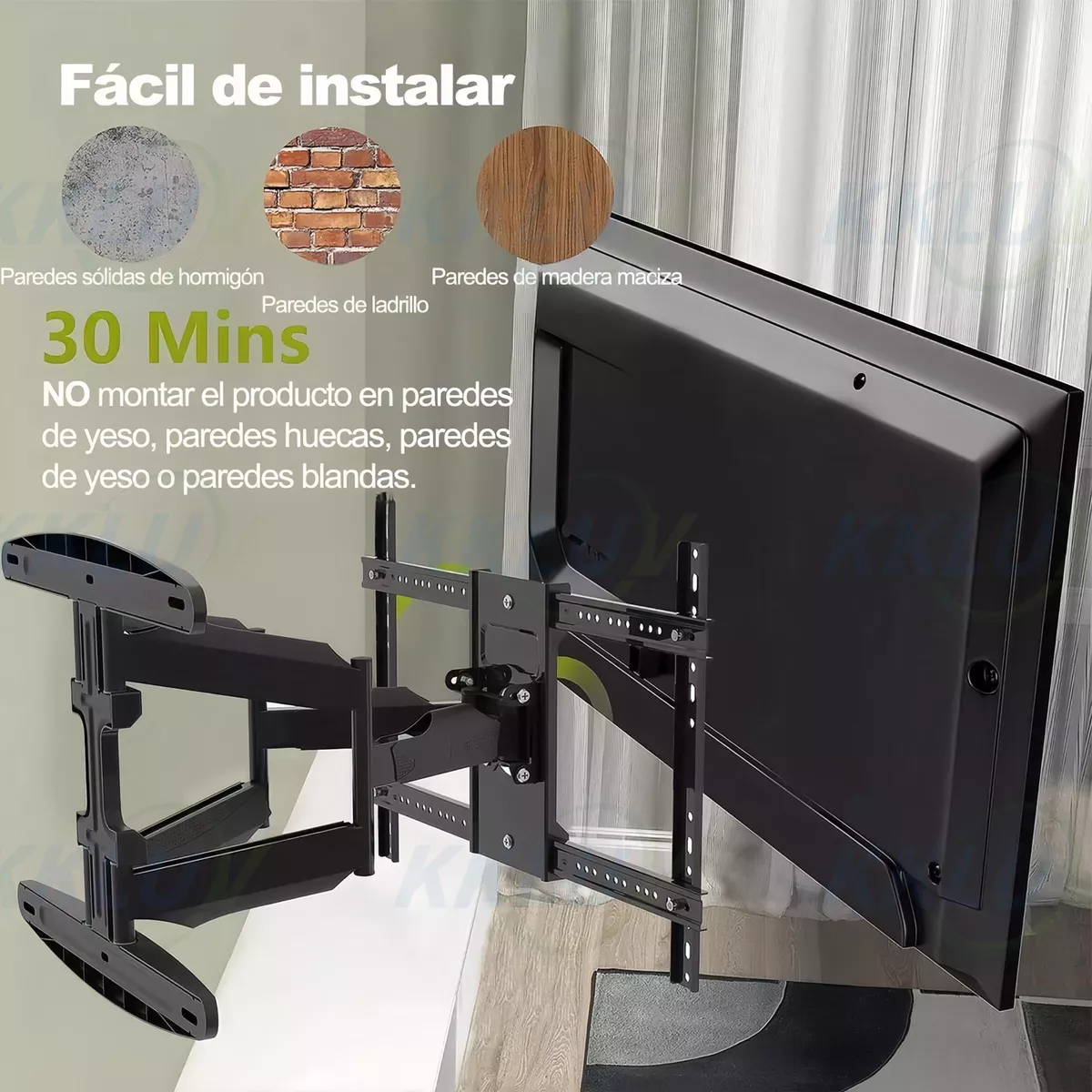 Soporte Tv Pared Para Pantallas De 32-85 Pulgadas Máx 65kg